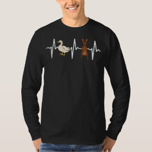 White Duck Pharaoh Hound Heartbeat Dog T-Shirt