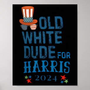 White Dude For Kamala-harris President 2024  Poster