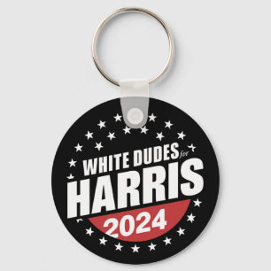 White Dudes For Kamala Harris 2024 Election Keychain