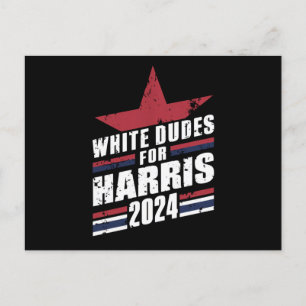 White Dudes For Kamala Harris 2024 Postcard