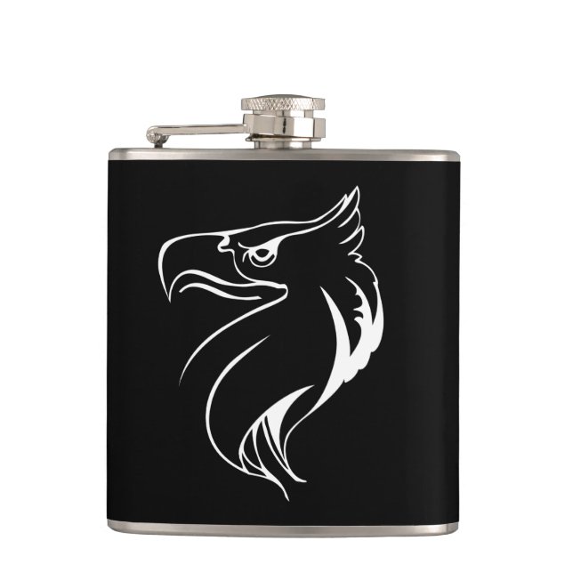 White eagle hip flask (Front)
