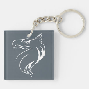 White eagle keychain