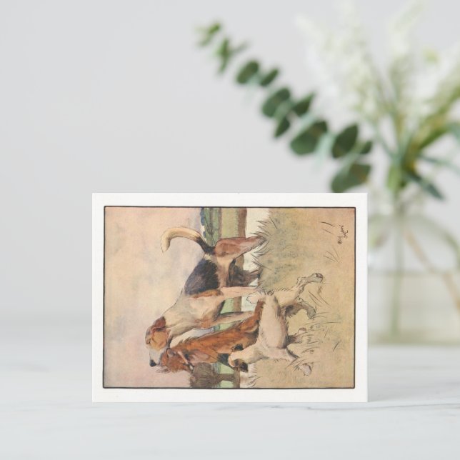 White Ear and Peter Postcard (Standing Front)