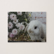 white easter bunny puzzle
