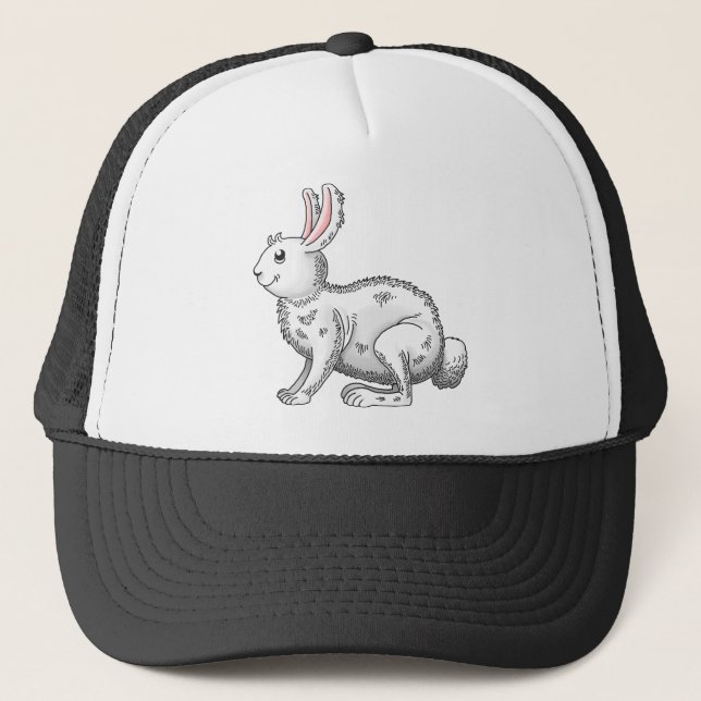 White Easter Bunny Trucker Hat (Front)