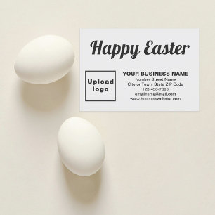 White Easter Business Flat Greeting Card