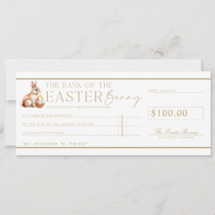 White Easter Cheque Gift Voucher Card