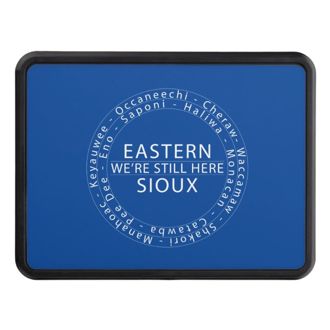 White Eastern Sioux WSH Trailer Hitch Cover (Front)