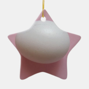 White Egg Ceramic Ornament