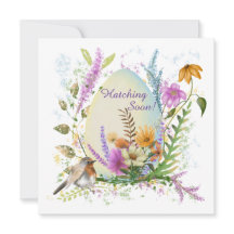White egg small bird colourful flowers floral