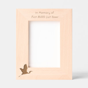  White Egret Bird Memorial Keepsake  Etched Frames