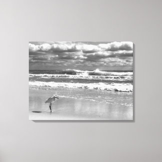 White Egret Stretched Canvas Print