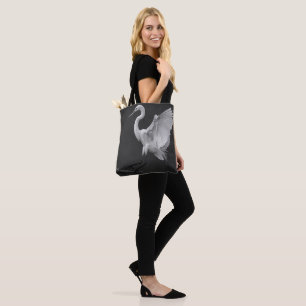 White Egret Tote Bag