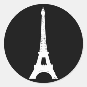 White Eiffel Tower Sticker