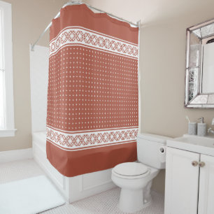 White Elegant Luxury Geometric Pattern Terracotta