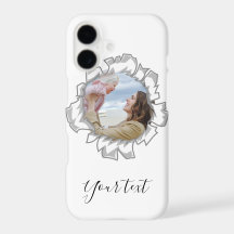 White Elegant Personalized Photo Text