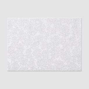 White Elegant Succulent Pattern Decoupage Tissue Paper