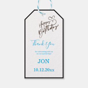 White Elegant Thank You Favour Gift Tags