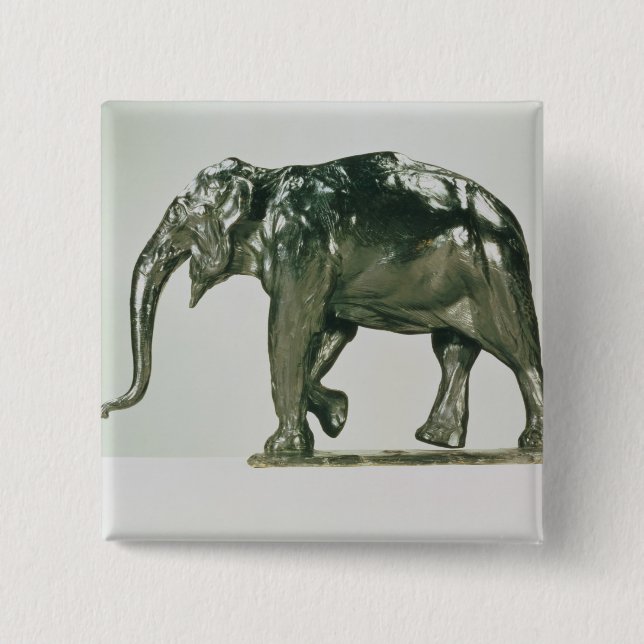 White Elephant 2 Inch Square Button (Front)
