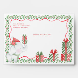 White Elephant Christmas Envelope