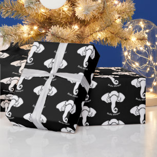 White Elephant  Family Home Address Republican  Wrapping Paper