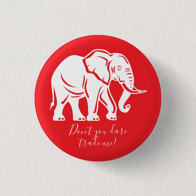 White Elephant Gag Gift 1 Inch Round Button (Front)