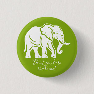 White Elephant Gag Gift 1 Inch Round Button