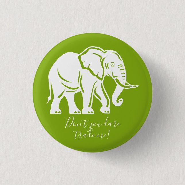 White Elephant Gag Gift 1 Inch Round Button (Front)