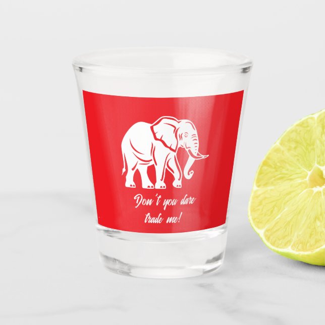 White Elephant Gag Gift Shot Glass (Front)