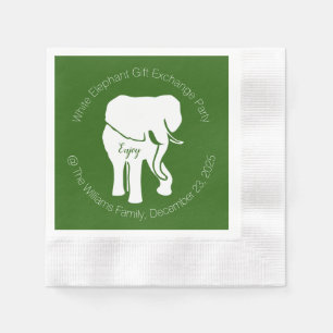White Elephant Gift Exchange Christmas Party Napkin