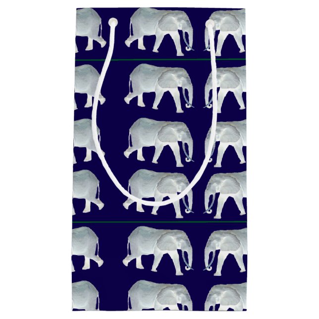 White Elephant Gift Exchange Small Gift Bag (Front)