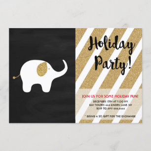 White Elephant Holiday Christmas Exchange Invitation