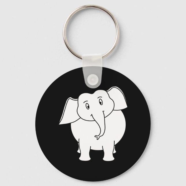 White Elephant. Keychain (Front)