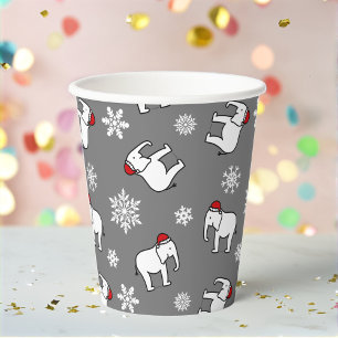 White Elephant Party Christmas (Grey) Paper Cup