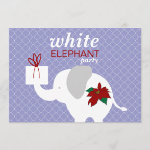 White Elephant Party Invitation