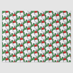 White Elephant Santa Hat Tissue Paper