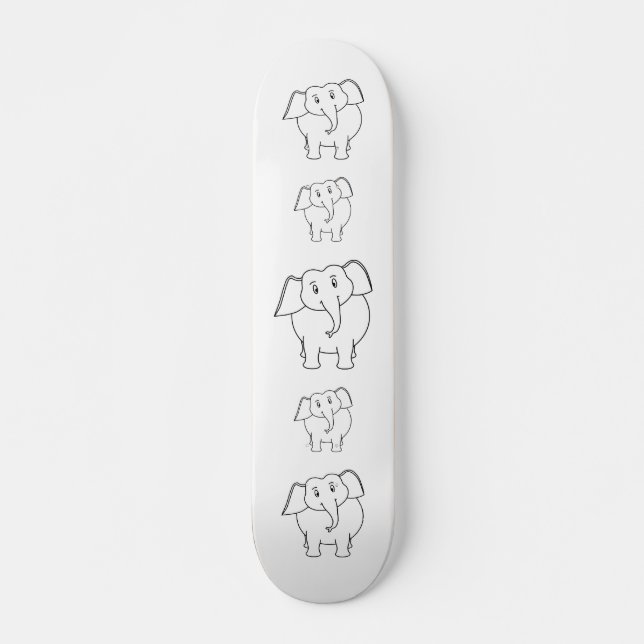 White Elephant. Skateboard (Front)