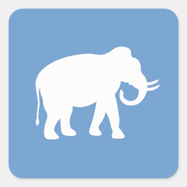 White Elephant Square Sticker (Front)