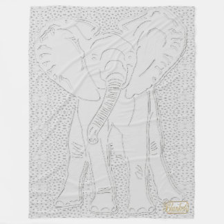 White Elephant White Dotted Fleece Blanket