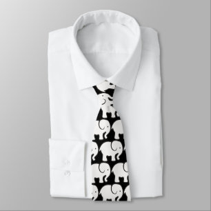 White Elephants Design Necktie