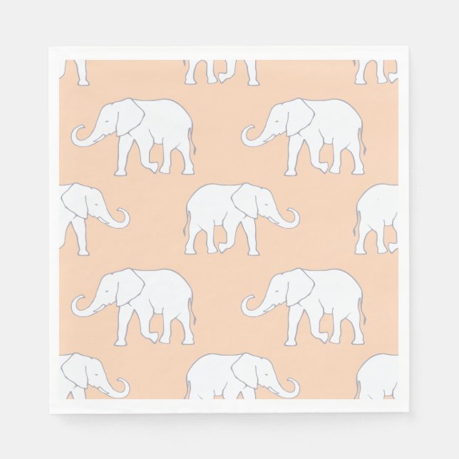 White Elephants Napkin (Front)
