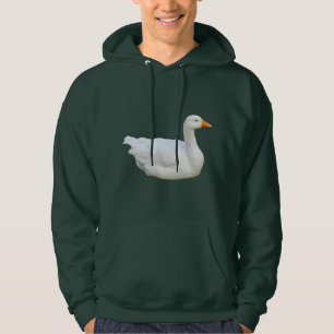 White Emden Goose Sweat - shirt à capuche