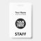 White Employee Name Business Logo Staff Tag