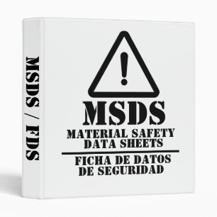 White English and Spanish MSDS / FDS Binder