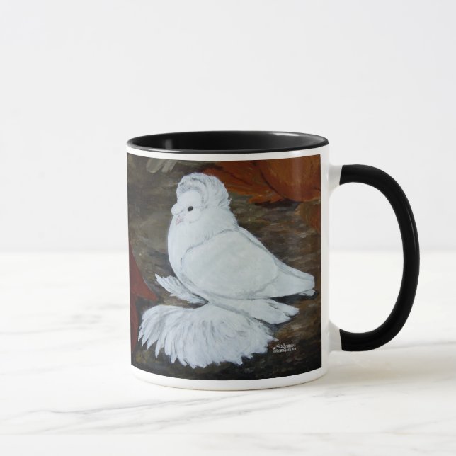 White English Trumpeter Pigeon Mug (Right)