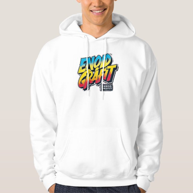 White ENNOID GRAPFITT Moletom soon colored Hoodie (Front)