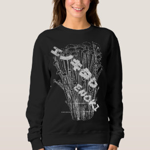 White Enoki Mushrooms Japanese Letters Fungus Food Sweatshirt