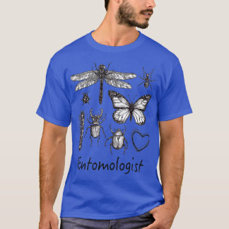 White Entomologist Tshirt Cute Insect Entomology