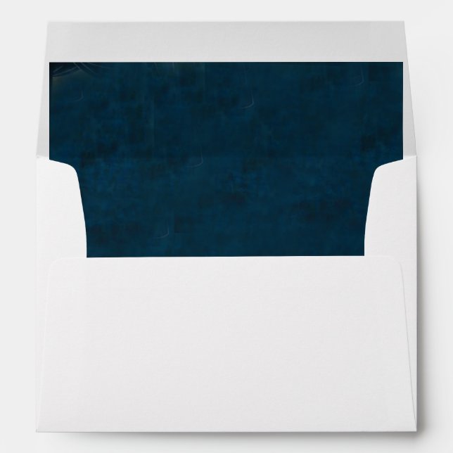 White envelope - Midnight Blue lined (Back (Bottom))