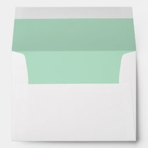 White Envelope, Mint Green Lined Envelopes